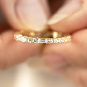 Round and Baguette Cut Full Eternity Wedding Band Mapple Gems